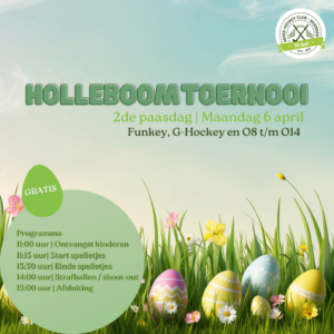 Holleboomtoernooi maandag 6 april